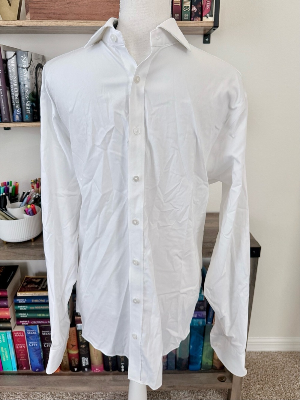 Twillory Men's White Dress Shirt - Classic Button-Front